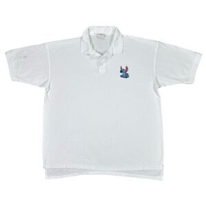 Vintage Disney Store Lilo & Stitch Embroidered Polo Shirt - Size XL